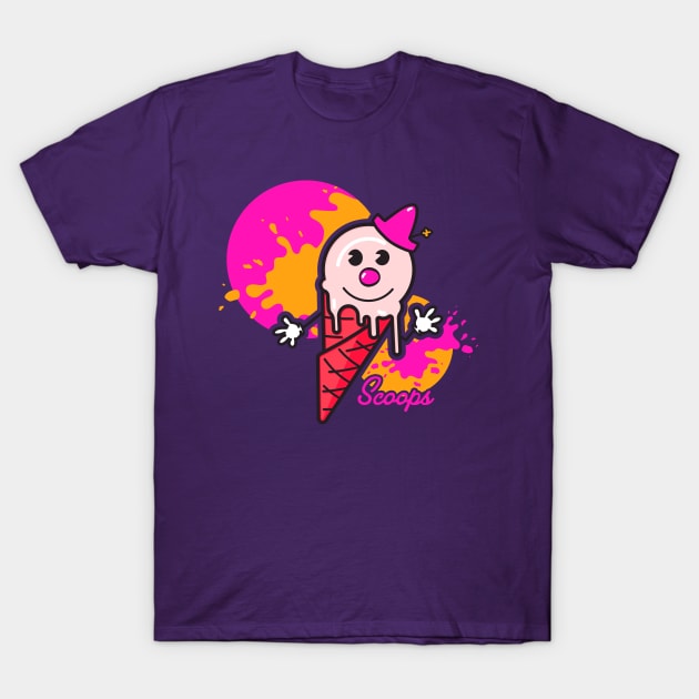 Pop Art for Kids | Scoops | Magenta T-Shirt by Royal Mantle